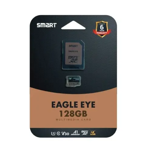 Smart Eagle Eye 128GB Micro SDXC UHS-I U3 Class10 Memory Card with Adapter
