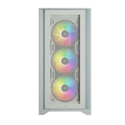 Corsair iCUE 4000X RGB White Mid-Tower ATX Gaming Desktop Casing #CC-9011205-WW