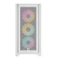 Corsair ICUE 4000D RGB Airflow White Mid-Tower ATX Gaming Desktop Casing #CC-9011241-WW
