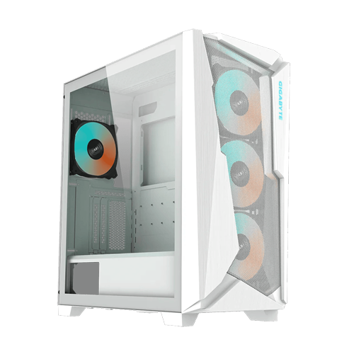 Gigabyte C301 GLASS Mid Tower White (Tempered Glass Side Window) ATX Gaming Desktop Case