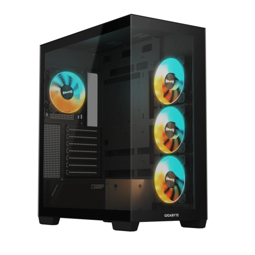 Gigabyte C500 Panoramic Stealth Mid Tower Black ATX Gaming Desktop Casing #GB-C500P ST